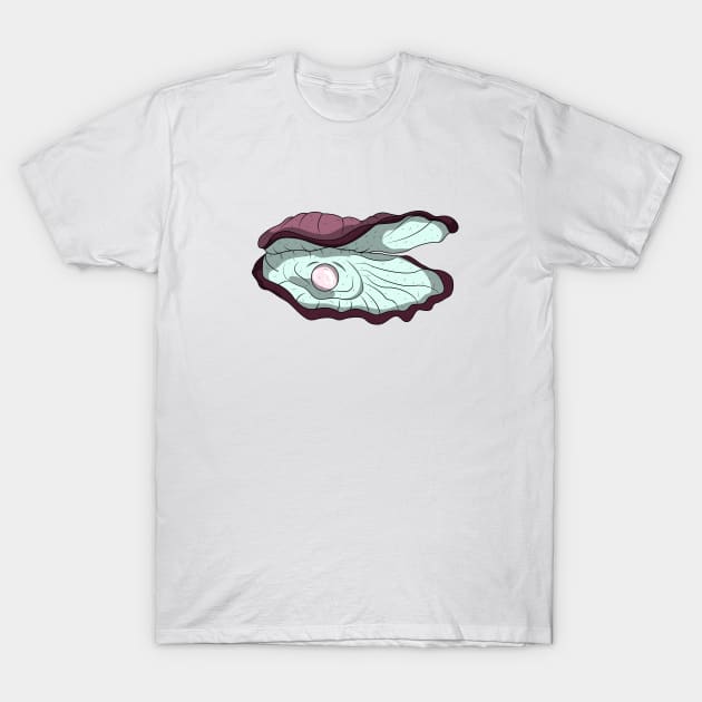 Oyster with pearl T-Shirt by Chandscartoons